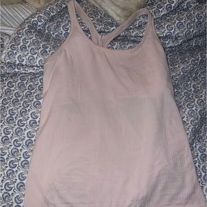 Baby Pink Lululemon Ebb to Street Tank top